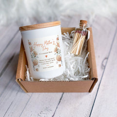 Personalised Happy Mother's Day Scented Soy Wax Vegan Candle, With Your Own Text, First Mother's Day, 1St