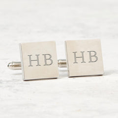 Personalised Initial Cufflinks Custom Engraved Gift for Wedding Anniversary Birthday Father’s Day or Christmas for Him Graduation