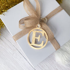 Personalised Initial Wooden Gift Tag Christmas Birthday Gift Tag Custom Christmas Present Tags