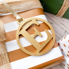 Personalised Initial Wooden Gift Tag Christmas Birthday Gift Tag Custom Christmas Present Tags