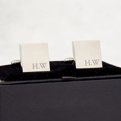Personalised Initials Cufflinks Gift for Husband Boyfriend Groom or Dad Wedding Anniversary Birthday Father’s Day Custom Engraved Keepsake