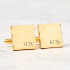 Personalised Initials Cufflinks Gift for Husband Boyfriend Groom or Dad Wedding Anniversary Birthday Father’s Day Custom Engraved Keepsake