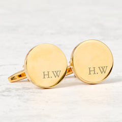 Personalised Initials Cufflinks Gift for Husband Boyfriend Groom or Dad Wedding Anniversary Birthday Father’s Day Custom Engraved Keepsake