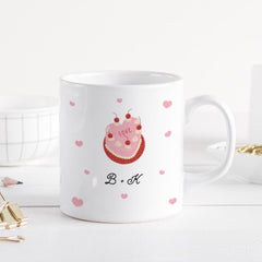 Personalised Initials Mug for Couple – Romantic Anniversary Gift for Him or Her