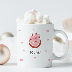Personalised Initials Mug for Couple – Romantic Anniversary Gift for Him or Her