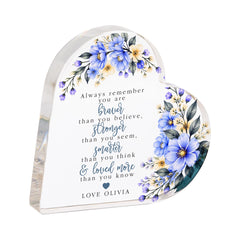 Personalised Inspirational Acrylic Plaque Gift, Encouragement Keepsake, Thinking of You Friendship Gift,