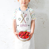 Personalised Kids Apron With Name Christmas Gift For Children Birthday Daughter Granddaughter Niece
