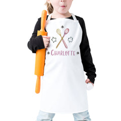 Personalised Kids Apron With Name Christmas Gift For Children Birthday Daughter Granddaughter Niece