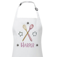 Personalised Kids Apron With Name Christmas Gift For Children Birthday Daughter Granddaughter Niece