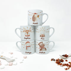 Personalised Kids Christmas Mug With Child's Name Boy Girl Gift For Son Daughter Grandson Granddaughter Present