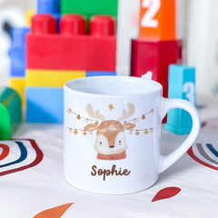 Personalised Kids Christmas Mug With Child's Name Boy Girl Gift For Son Daughter Grandson Granddaughter Present