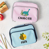 Personalised Kids Lunch Bag Insulated Cooler with Name Back to School Gift for Boys Girls Rainbow Unicorn Astronaut Bee Dinosaur Football