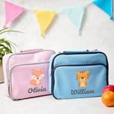 Personalised Kids Lunch Cooler Bag with Kids Name Rainbow Unicorn Astronaut Bee Dinosaur Football Designs Back to School Gift for Boys Girls