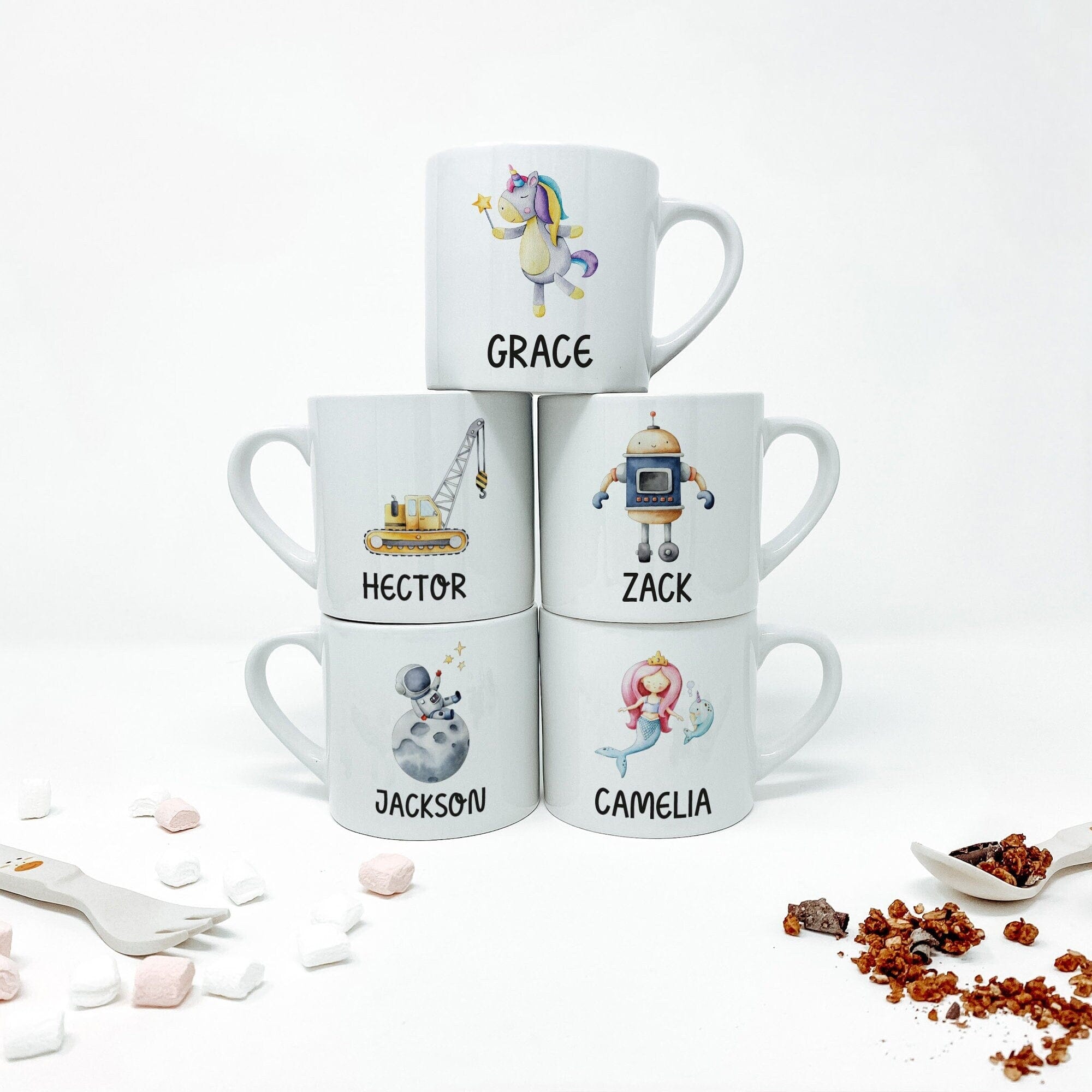 Personalised Kids Mug With Child's Name Christmas Birthday Gift For Boy Girl Xmas Present