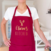 Personalised Kitchen Apron, Name Gift for Mum, Grandma, Chef, Housewarming, Christmas, Adjustable Neck