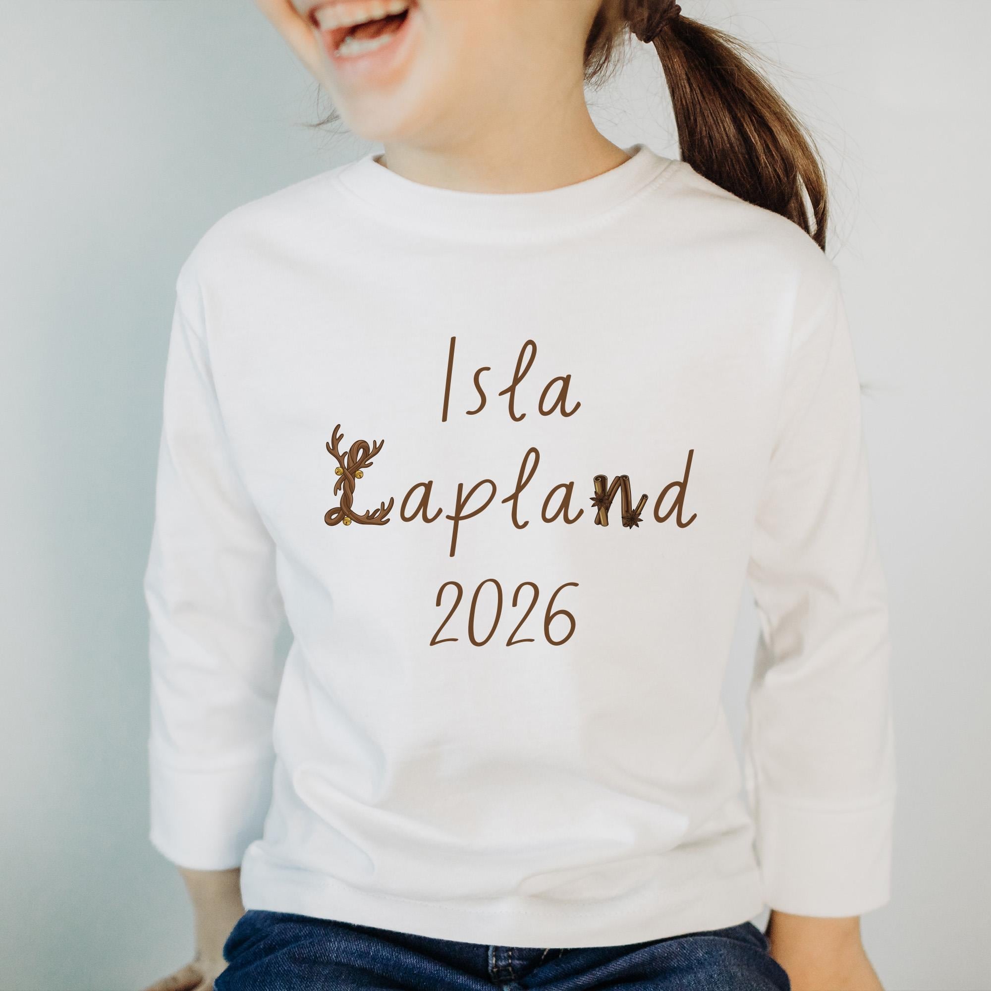 Personalised Lapland Christmas Sweatshirt, Matching Family Christmas Jumpers, Kids and Adults Outfit