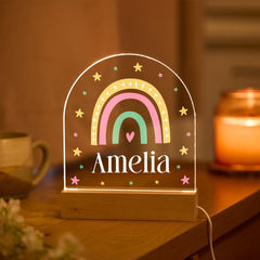 Personalised LED Night Light Birthday Christmas Christening Baptism Baby Shower Gift