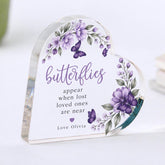 Personalised Memorial Acrylic Plaque Gift, Remembrance Sympathy Gift for Loss