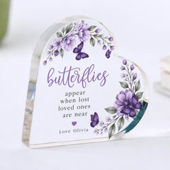 Personalised Memorial Acrylic Plaque Gift, Remembrance Sympathy Gift for Loss