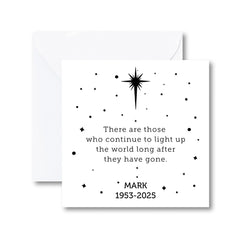 Personalised Memorial Card Sympathy Condolence Card Remembrance Card Celebration of Life Custom Name Bereavement Loss of Loved One Keepsake