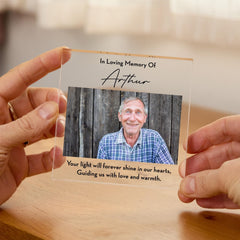 Personalised Memorial Photo Plaque In Loving Memory Acrylic Keepsake with Name & Picture Sympathy Remembrance Gift RIP