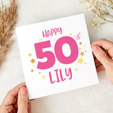 Personalised Milestone Birthday Card with Name Special Gift for 18th 21st 30th 40th 50th Celebration for Her Mum Wife Friend Niece