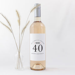 Personalised Milestone Friend's Birthday Gift Wine Label Age and Name Elegant Bottle Sticker for 30th 40th 50th Birthday Gift for Her Friend