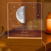 Personalised Moon Phase Lamp Gift for Mum, Custom Night Light from Daughter or Son