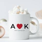 Personalised Mug for Valentine’s Day – Initials with Heart