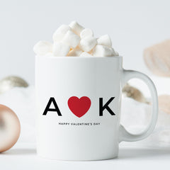 Personalised Mug for Valentine’s Day – Initials with Heart