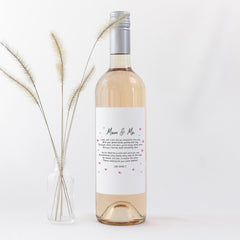 Personalised Mum & Me Wine Label – Sentimental Birthday Gift for Mum – Mother Daughter Poem Wine Sticker – Keepsake for Mummy
