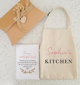 Personalised Mum’s Kitchen Apron and Towel Gift Set – Mother’s Day Present