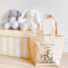 Personalised My First Easter Mini Bag With Name Bunny Keepsake Egg Hunt Bag