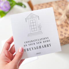 Personalised New Home Card Housewarming Congratulations for Newlyweds First - Time Homeowners Couple Friends Family or Neighbours