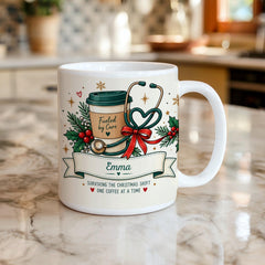 Personalised Nurse Christmas Mug, Xmas Nurse Gift