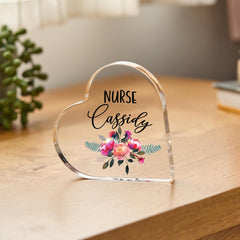 Personalised Nurse Gift with Name Thank You Keepsake Custom Appreciation Present for Her Graduation Nurse Week nu