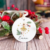Personalised Nutcracker Ballerina Christmas Ornament with Name for Boy Girl Son Daughter Grandson Granddaughter Nephew Niece Keepsake Gift