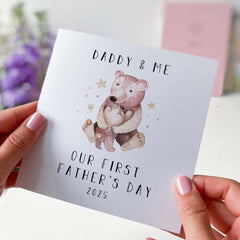 Personalised Our First Fathers Day I Love You Daddy Dad Papa Daddy Bear Fathers Day Card Daddy And Baby Bear Card For Daddy Step Dad Grandad