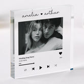 Personalised Song Acrylic Plaque with Photo Music Player Gift for Couple Girlfriend Wife Engagement Wedding or Anniversary Keepsake