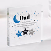 Personalised Star Keepsake Gift for Dad with Kids Name Acrylic Plaque for Father's Day Dad's Birthday or Christmas Present for Daddy Dada