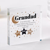 Personalised Star Keepsake Gift for grandad Acrylic Plaque for Father's Day grandad's birthday or Christmas Present for grandpa papa