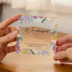 Personalised Wonderful Mum Acrylic Plaque – Gift for Mother’s Day or Birthday