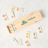Personalised Wooden Domino Game Kids Animal Matching Toy in Custom Box Fun Educational Gift Boys Girls Back to School Gift Christmas Gift