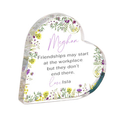 Personalised Work Colleague Gift – Christmas, Birthday or Leaving Present – Custom Name Keepsake – Acrylic Plaque Friendship Appreciation