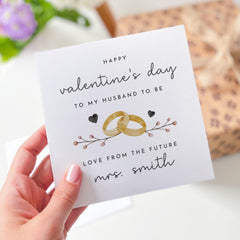 Personalisedvalentine's Day Card For Fiancee Romantic Card For Husband - To - Be Engagement Valentine Gift Future Husband From Bride Last Name