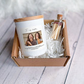 Photo Scented Candle With Custom Text, Christmas Birthday Mother's Day Father's Day Gift For Friend Mum Dad