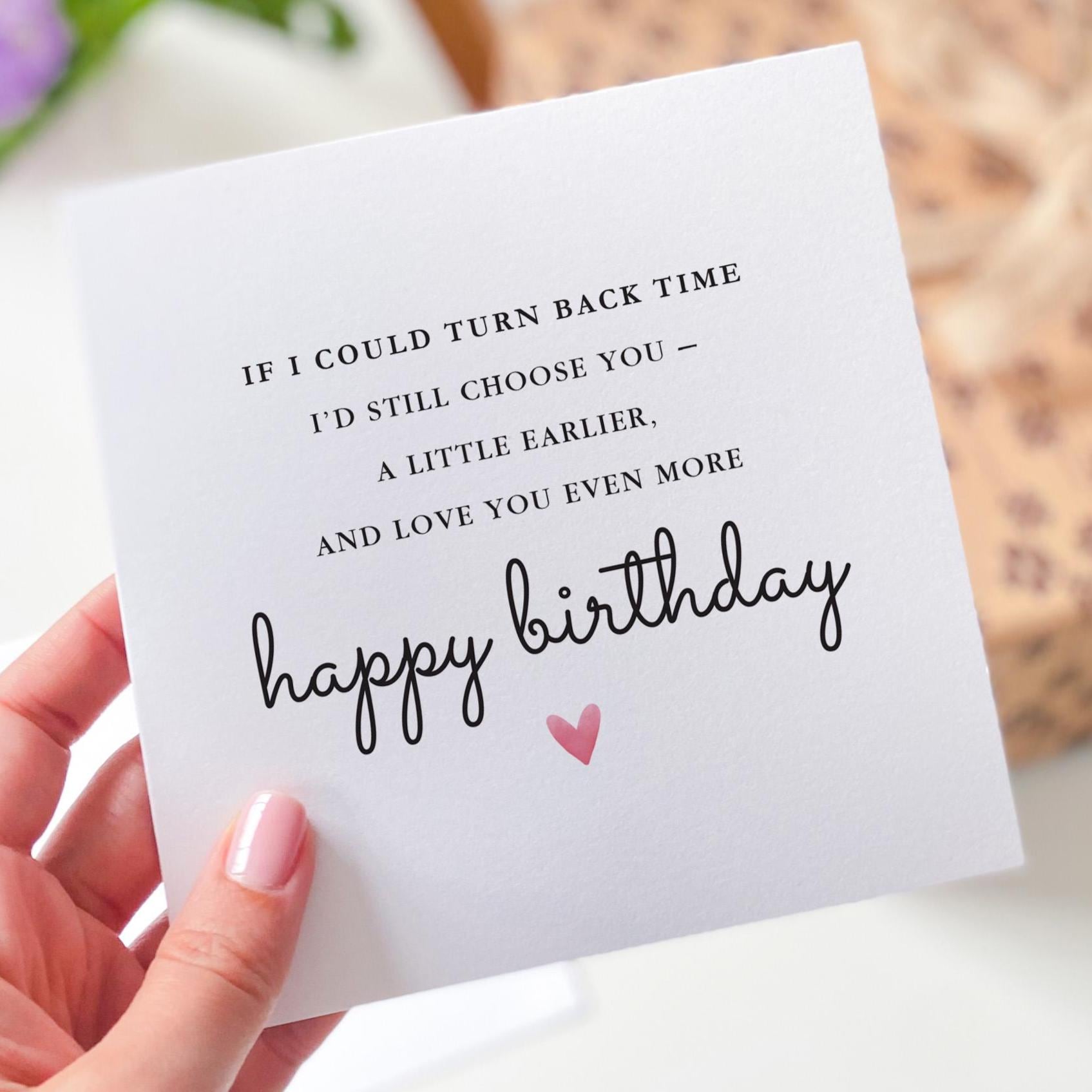 Romantic Birthday Card for Wife Husband Girlfriend Boyfriend Partner Heartfelt Love Card with Meaningful Birthday Gift for Him or Her