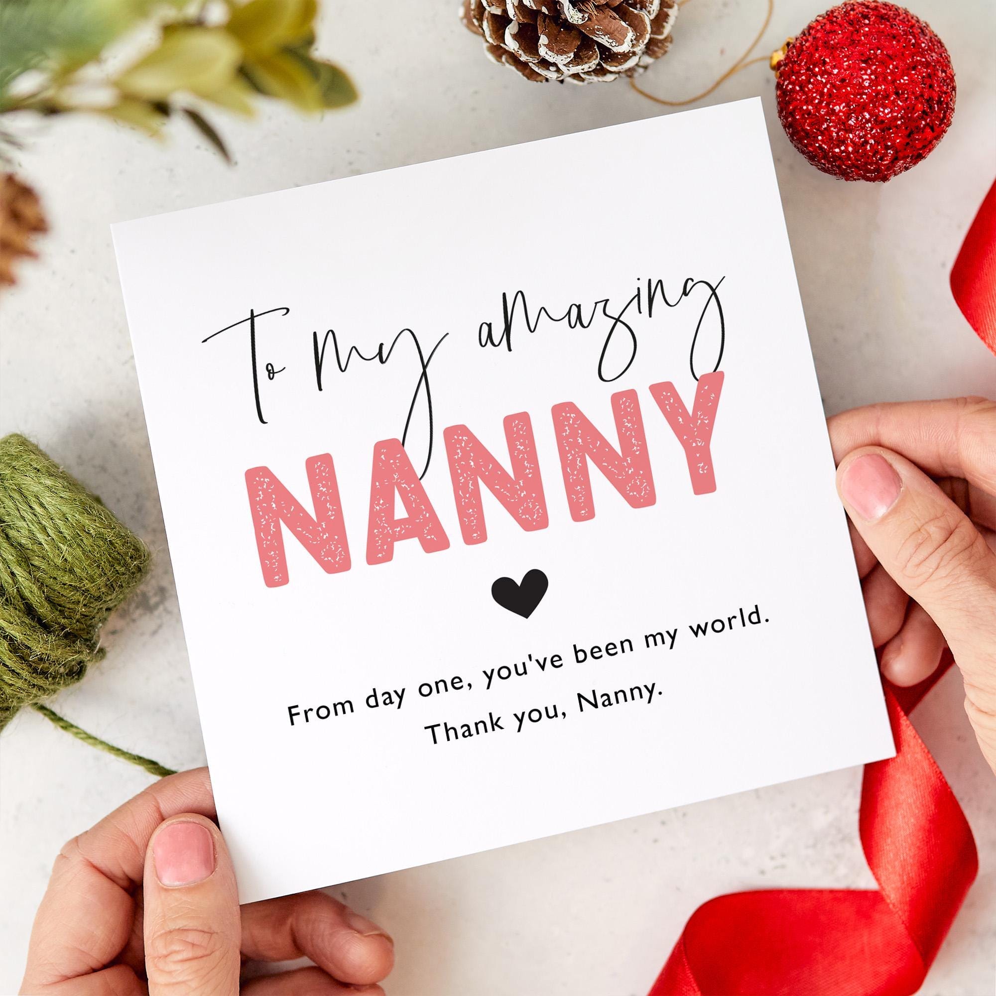 Special Nanny Card Christmas Mother's Day From Day One You Have Been My World To Celebrate Your Love And Care Card For Nanny