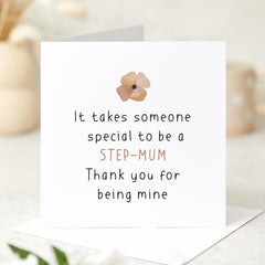 Step Mum Mother's Day Card Thank You Card for Stepmum Thoughtful Greeting Card for Bonus Mum Birthday Card for Step Mother Appreciation Gift