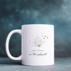 Stepdad Mug Best Stepdad on the Planet Gift for Bonus Dad Father's Day Birthday Christmas Keepsake Coffee Cup Funny Special Present for Him